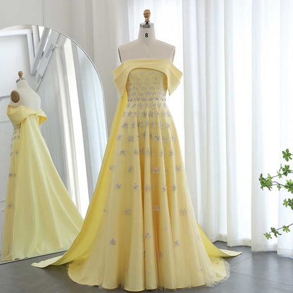 Boat Neck Party Gown for Women's Wedding