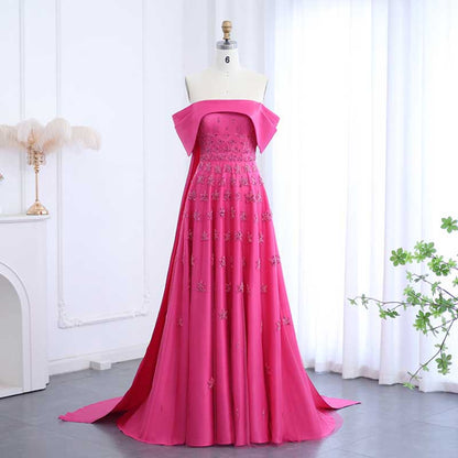 Boat Neck Party Gown for Women's Wedding