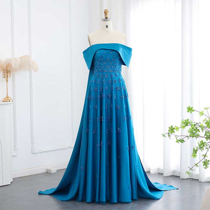 Boat Neck Party Gown for Women's Wedding
