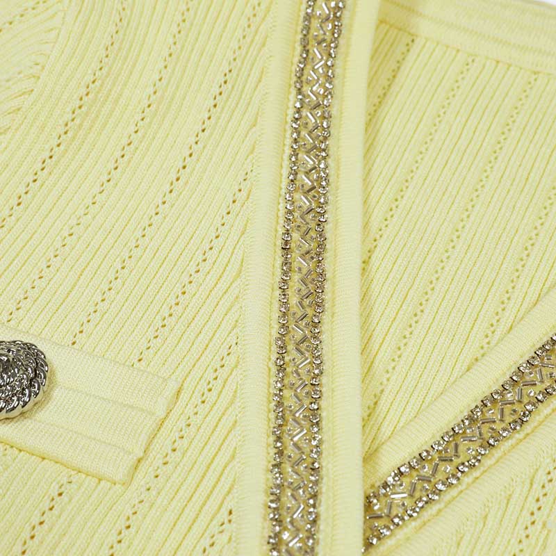 Short Sleeve Bodycon Knit Dress V-Neck