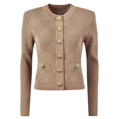 Chic Knit Vest Skirt Suit With Cardigan 3 Pieces Set