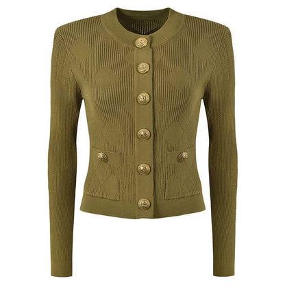 Chic Knit Vest Skirt Suit With Cardigan 3 Pieces Set