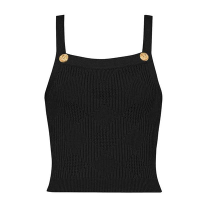 Chic Knit Vest Skirt Suit With Cardigan 3 Pieces Set