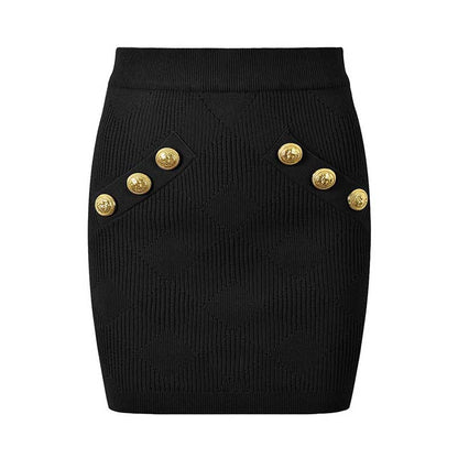 Chic Knit Vest Skirt Suit With Cardigan 3 Pieces Set