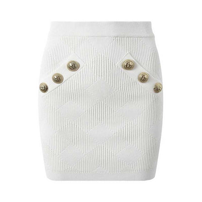 Chic Knit Vest Skirt Suit With Cardigan 3 Pieces Set