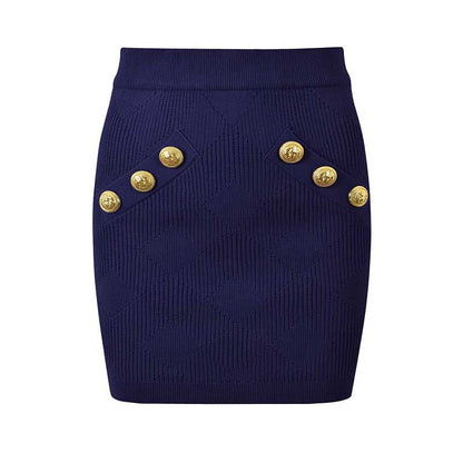 Chic Knit Vest Skirt Suit With Cardigan 3 Pieces Set