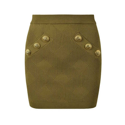 Chic Knit Vest Skirt Suit With Cardigan 3 Pieces Set