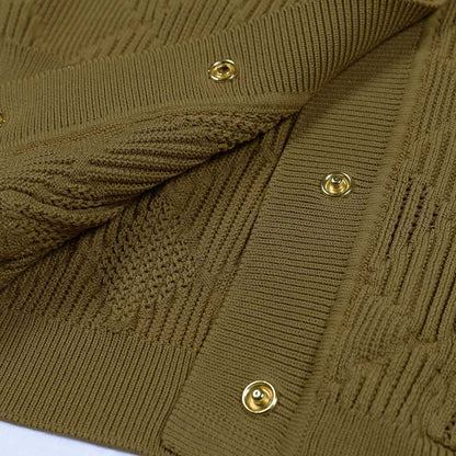 Chic Knit Vest Skirt Suit With Cardigan 3 Pieces Set