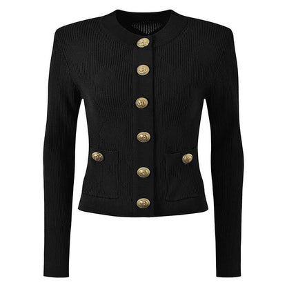 Chic Knit Vest Skirt Suit With Cardigan 3 Pieces Set