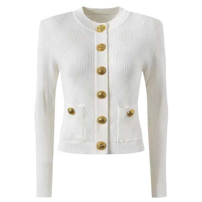 Chic Knit Vest Skirt Suit With Cardigan 3 Pieces Set