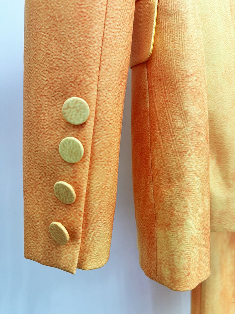 Chic Orange Ombre Double Breasted Pantsuit | sd-hk