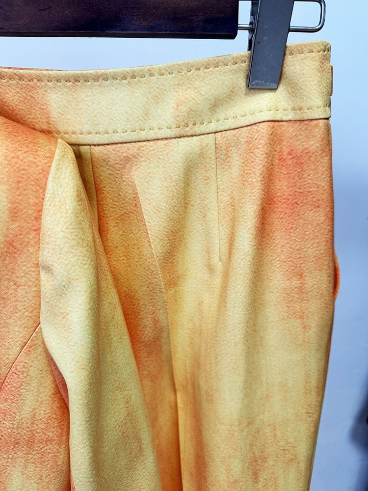 Chic Orange Ombre Double Breasted Pantsuit | sd-hk