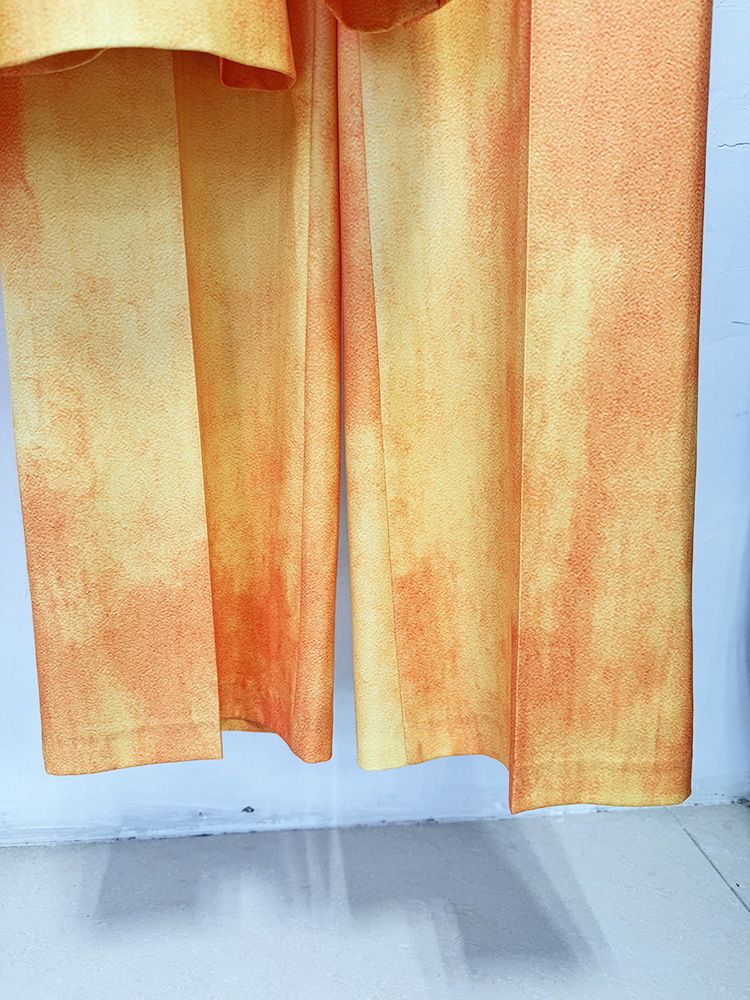 Chic Orange Ombre Double Breasted Pantsuit | sd-hk