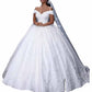 Cinderella V-Neck Off The Shoulder Wedding Dresses Bridal Dress