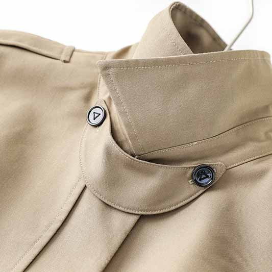 Women Single Breasted Belted Long Sleeve Short Trench Coat