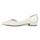 Point Toe Flat Dress Shoes Patent Leather Wedding Shoes