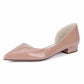 Point Toe Flat Dress Shoes Patent Leather Wedding Shoes