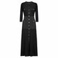 Womens Round-Neck Ribbed Knited Midi Dress