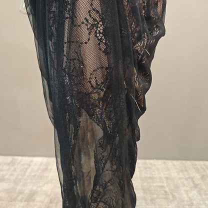 Corset Mesh Corset Slip Lace Dress – Elegant Semi-Formal Dress