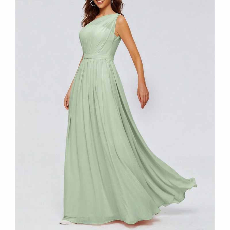 Custom One Shoulder Sage Green Long Bridesmaid Dress | Elegant & Tailored