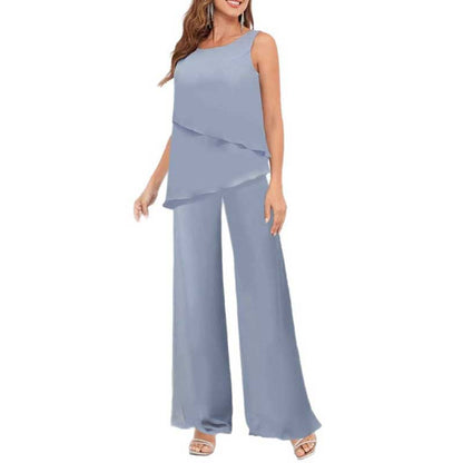 Mother of The Bride Pant Suit Wedding Elegant 3 Pieces Set Formal Suit