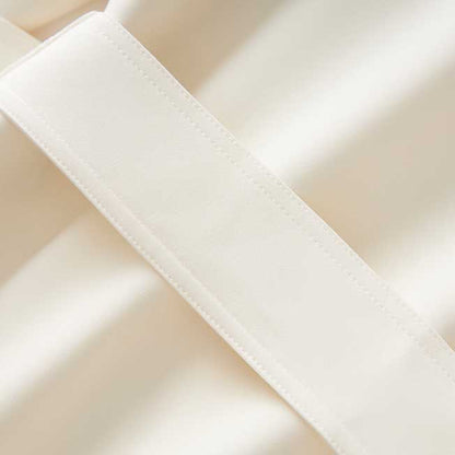 Women's Belted Blazer Coat | Collarless V-Neck Mid-Length Style