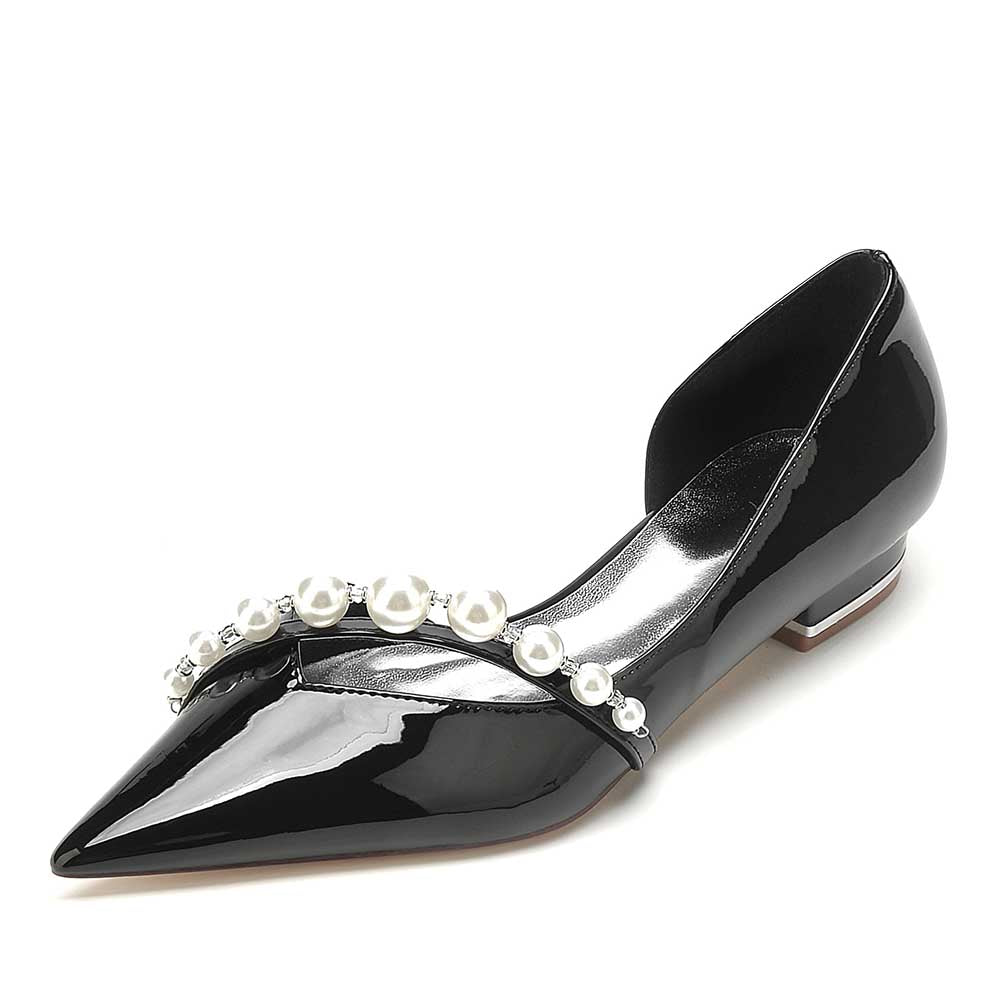Dressy Slip-On Flats for Women with Pearls – Chic Flat Shoes for Any Occasion