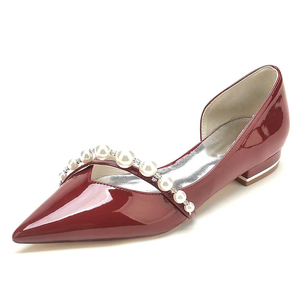 Dressy Slip-On Flats for Women with Pearls – Chic Flat Shoes for Any Occasion
