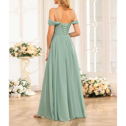 Custom-Made Chiffon Bridesmaid Gowns – Long, Flowy & Perfect for Any Wedding Theme