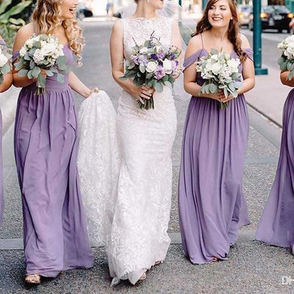 Custom-Made Chiffon Bridesmaid Gowns – Long, Flowy & Perfect for Any Wedding Theme