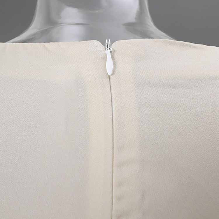 Elegant High Waist Ruffle Mini Dress – Short Contrast V-Neck Dress for Women