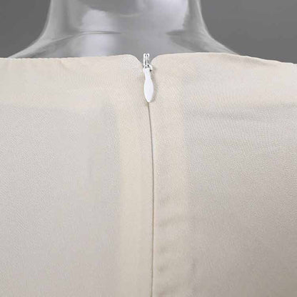 Elegant High Waist Ruffle Mini Dress – Short Contrast V-Neck Dress for Women