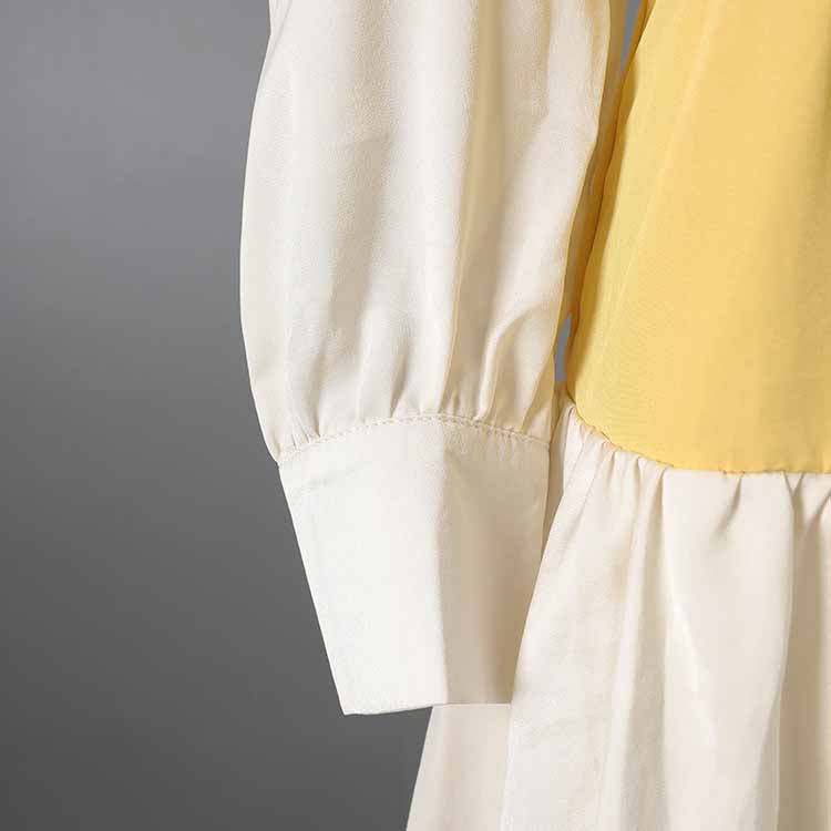 Elegant High Waist Ruffle Mini Dress – Short Contrast V-Neck Dress for Women