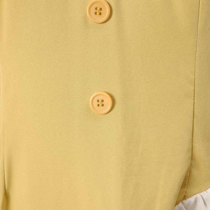 Elegant High Waist Ruffle Mini Dress – Short Contrast V-Neck Dress for Women