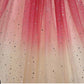 Fall/Winter Wedding Prom Red Gradient Long-sleeve Ball Gown Dress