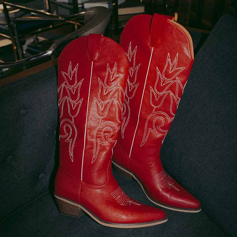 Embroidered Western Cowgirl Boots