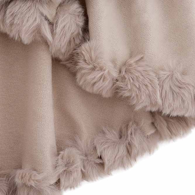 Faux Fox Fur Cardigan Cloak Shawl Wraps Winter Cover Up Shawl Cape Coat