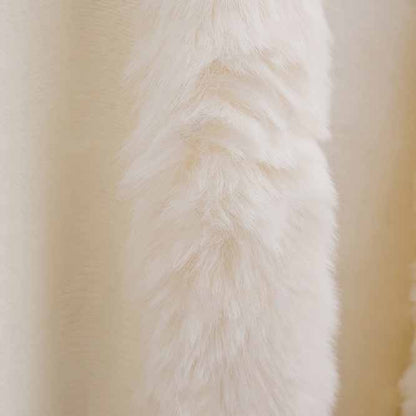 Faux Fox Fur Cardigan Cloak Shawl Wraps Winter Cover Up Shawl Cape Coat