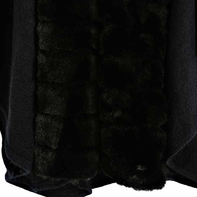 Faux Fox Fur Cardigan Cloak Shawl Wraps Winter Poncho Oversized Cape