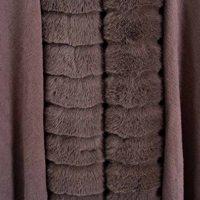 Faux Fox Fur Cardigan Cloak Shawl Wraps Winter Poncho Oversized Cape