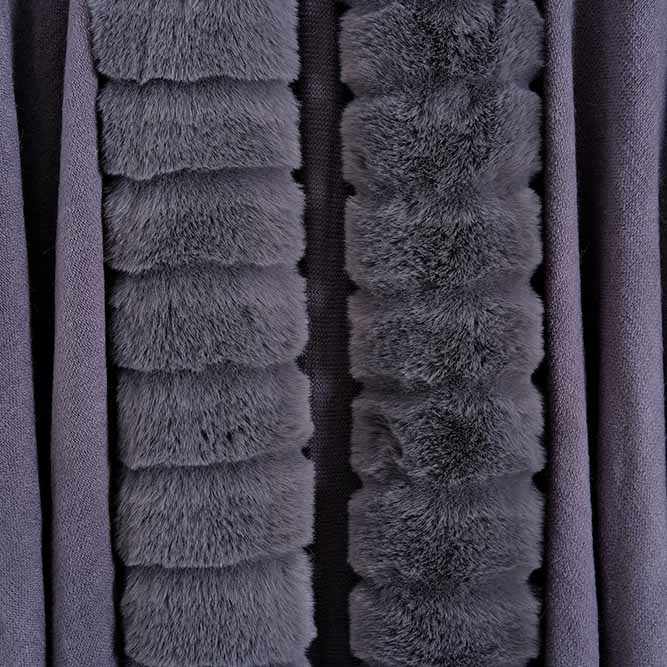 Faux Fox Fur Cardigan Cloak Shawl Wraps Winter Poncho Oversized Cape