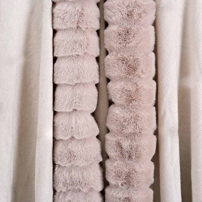 Faux Fox Fur Cardigan Cloak Shawl Wraps Winter Poncho Oversized Cape