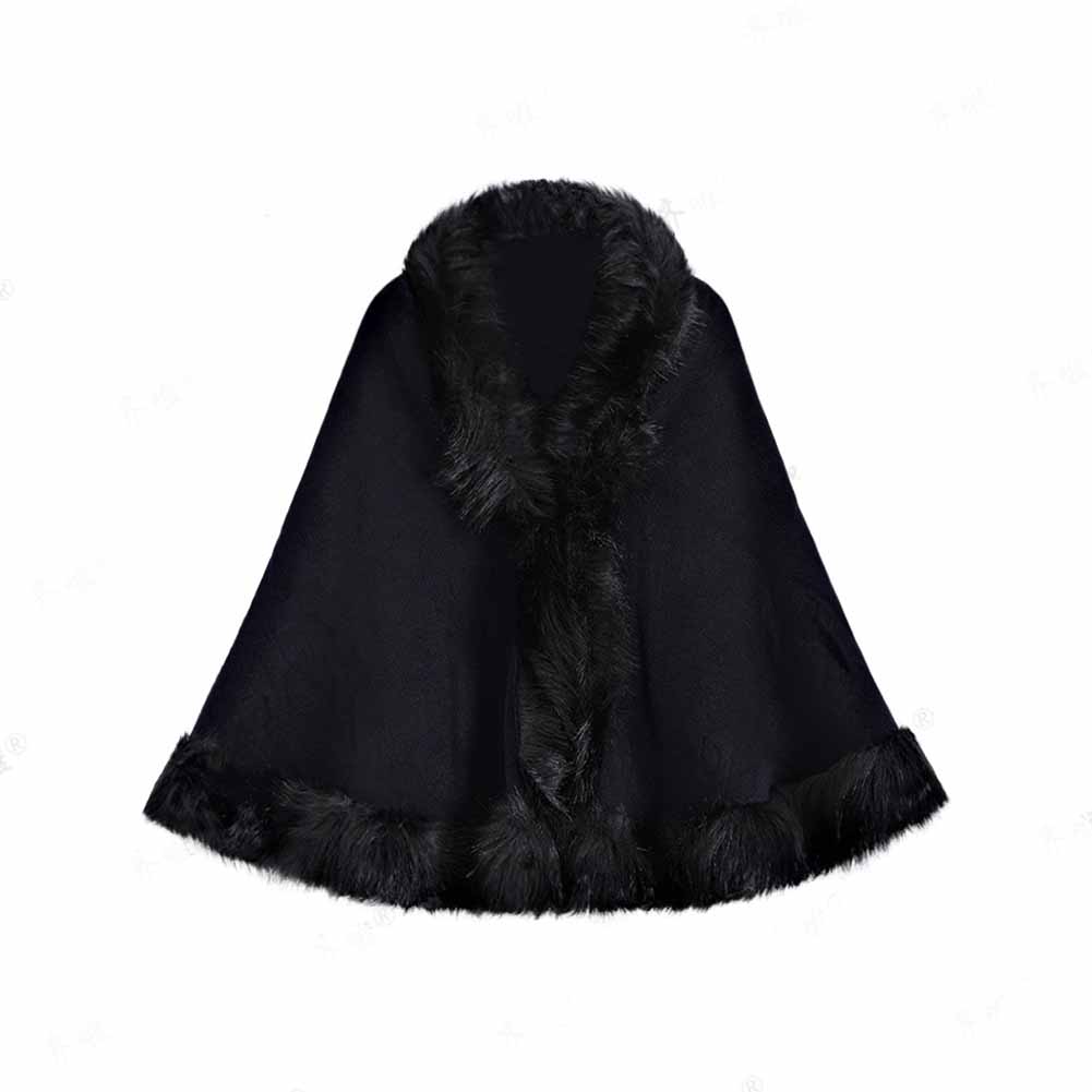 Faux Fur Shawl Wrap Bridal Winter Fur Cape Wedding Evening Party Shawl