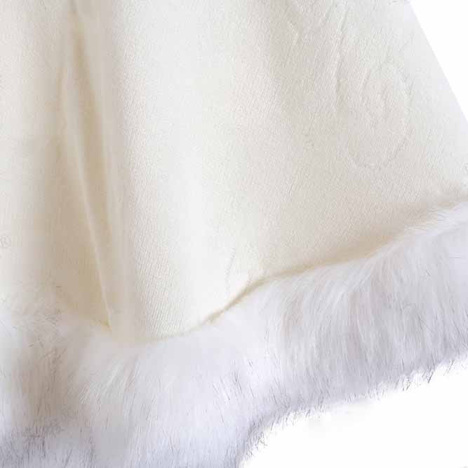 Faux Fur Shawl Wrap Bridal Winter Fur Cape Wedding Evening Party Shawl