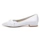 Flat Wedding Shoes Pointed Toe Flower Appliqued Bridal Shoes