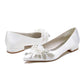 Flat Wedding Shoes Pointed Toe Flower Crystal Appliqued Bridal Shoes