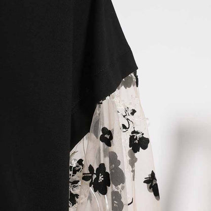 Floral Print V Neck Dress – Flowy Silhouette for Casual or Formal