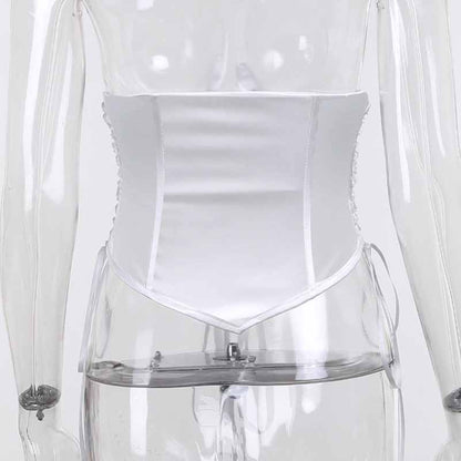 Front Corset Belt Asymmetric Lace-Up Corset Top