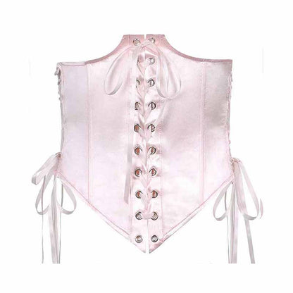 Front Corset Belt Asymmetric Lace-Up Corset Top