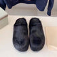  Womens Fussbett Sabot Calfskin Loafers Fur Slippers